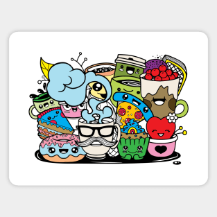 Funny cartoon food kawaii Magnet